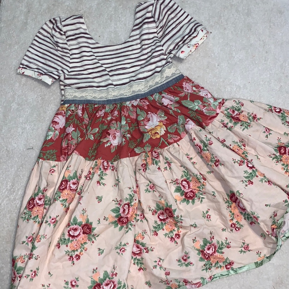 Dress, floral, girls 7, designs by faith